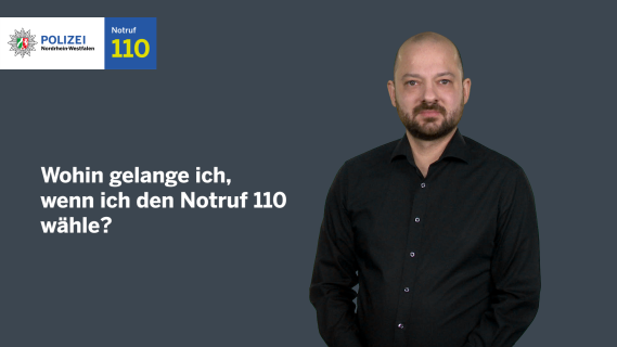 Description video in sign language: Where do I go when I dial 110?