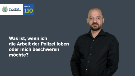 Explanation video in sign language: What if I want to praise or complain about the work of the police?